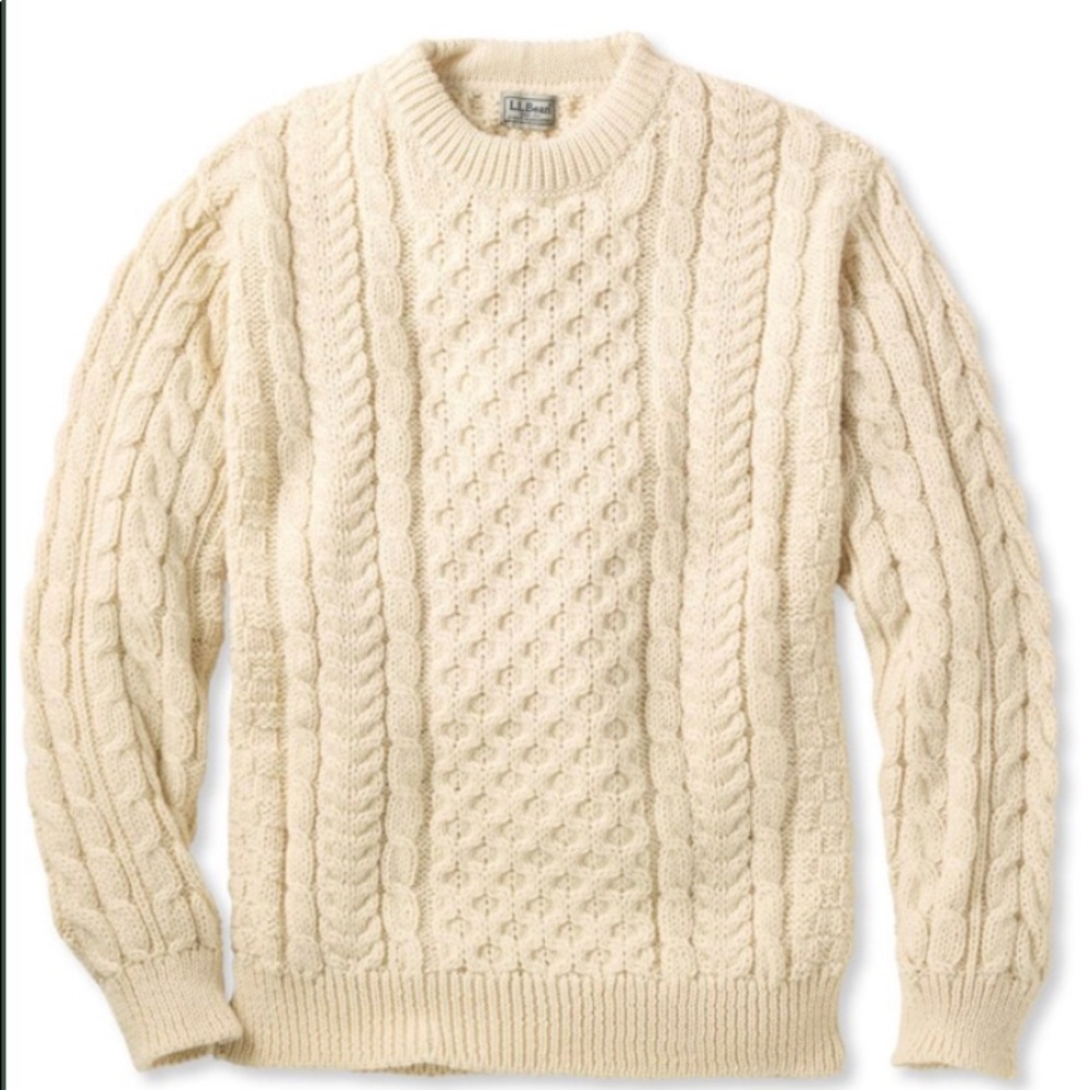 L.L. Bean Wool Fisherman's Sweater